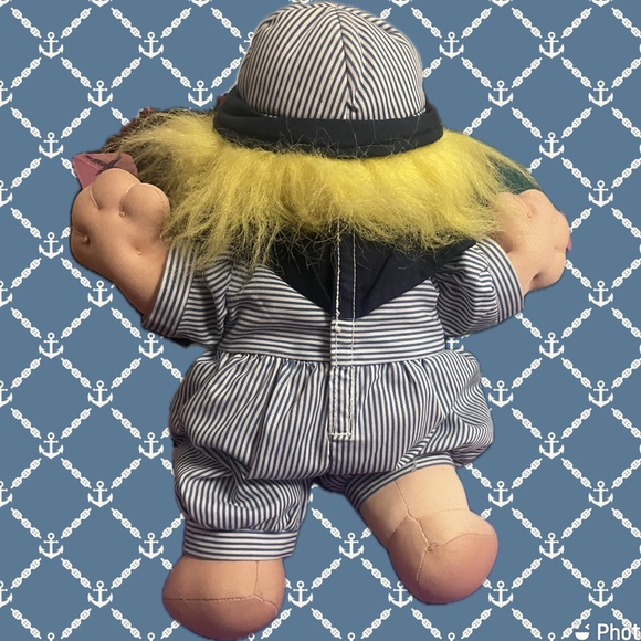 Russ Toys | Vintage 90s Russ Stuffed Troll Doll | Spiffy the Sailor - Picture 2 of 3